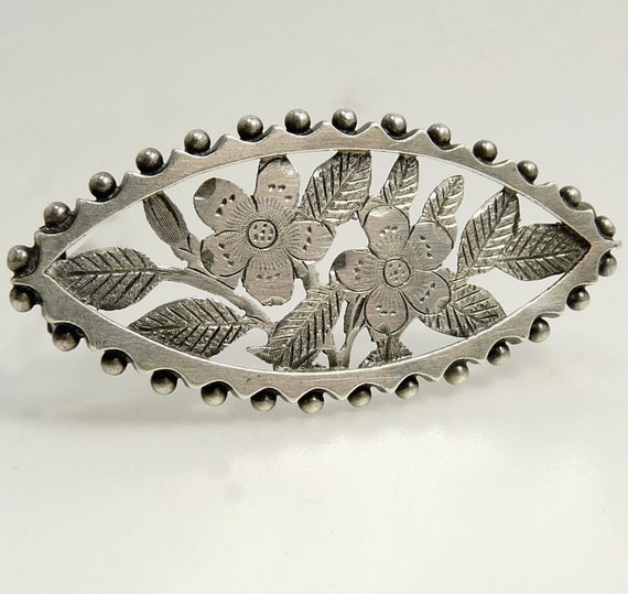 victorian silver sweetheart brooches