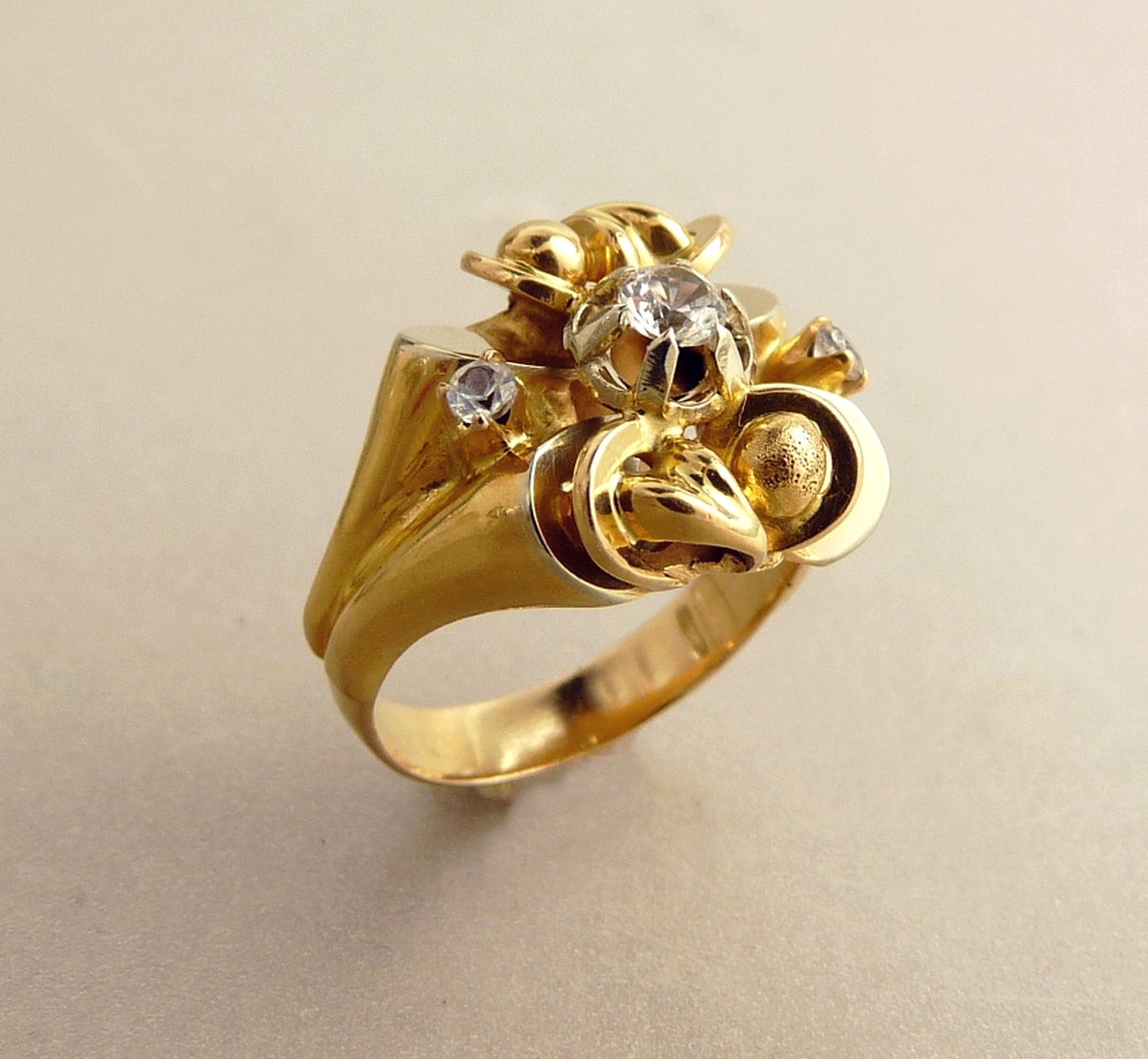 K18 18金 リング 3.9g 20号 750ITALY Italian 18k 750 Gold - Etsy