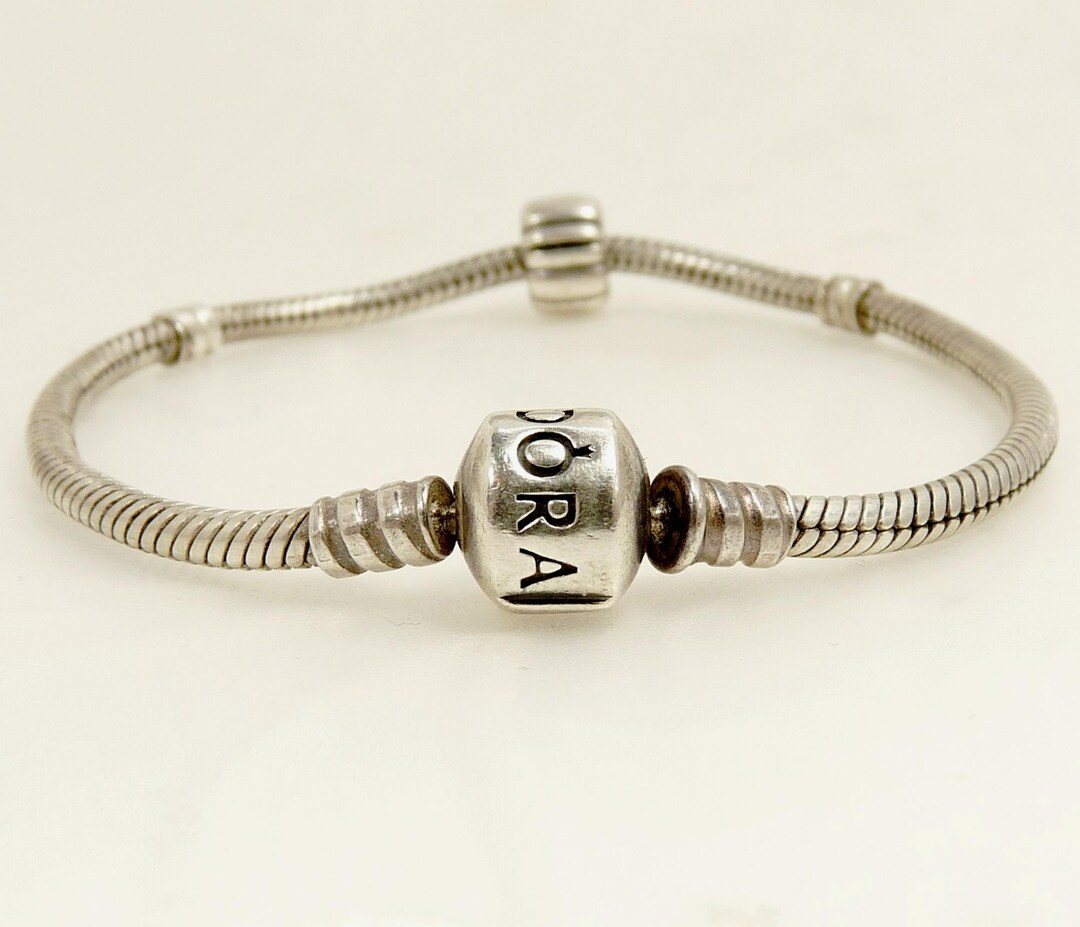 Pandora Moments 925 Barrel Clasp Snake Chain Bracelet With Stopper