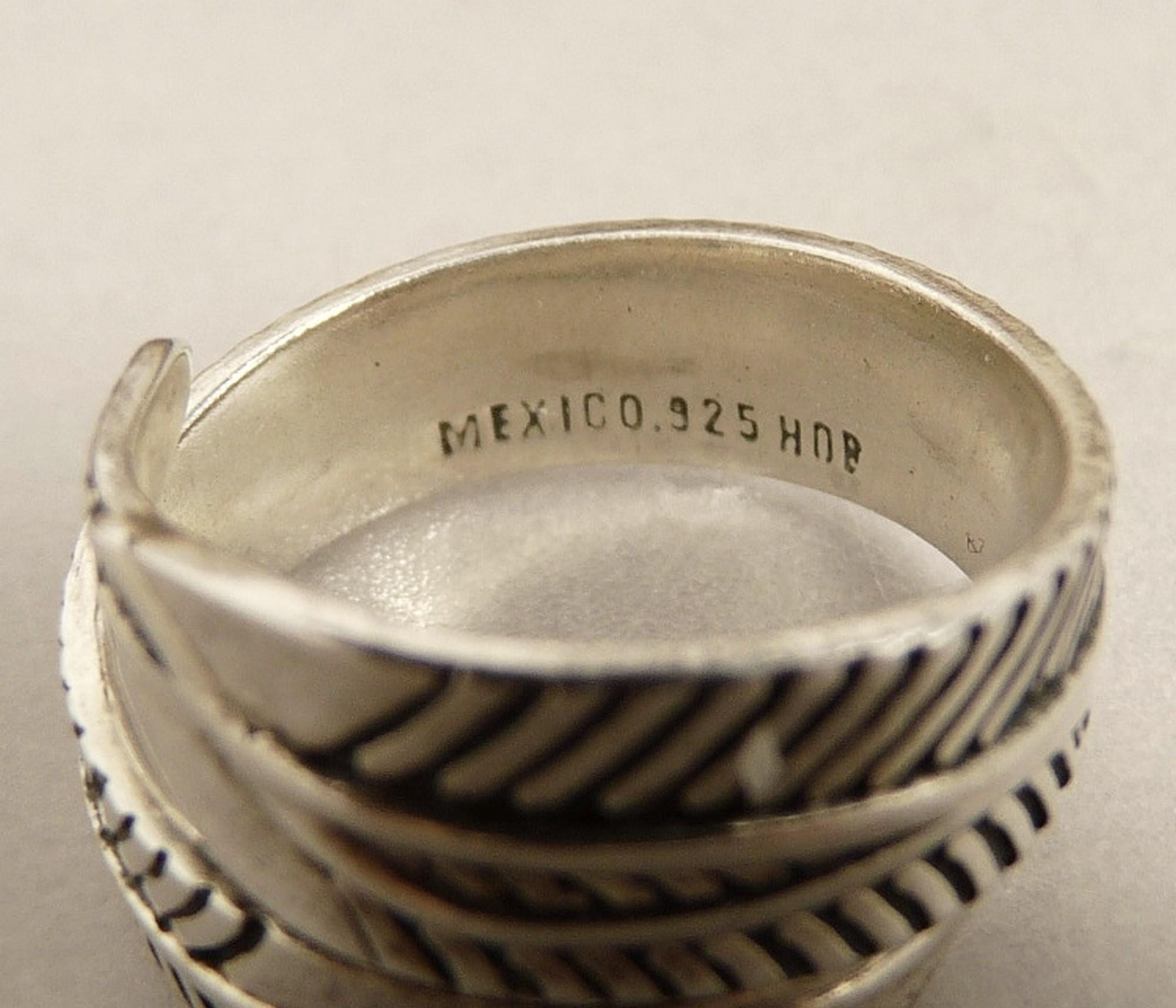 Mexico Sterling 925 Feather Wrap Ring Size 7.5 - Etsy