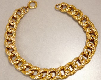 Antique Gold Filled Chain Bracelet Scofield Melcher & Scofield