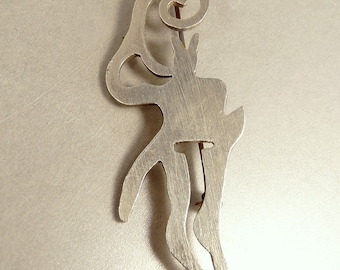 MCM A Dragsted Denmark Sterling Brooch Mythology Faun Scandinavian Jewelry