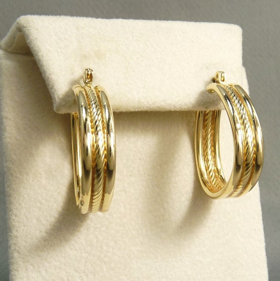 Vintage 14K Gold Hoop Earrings