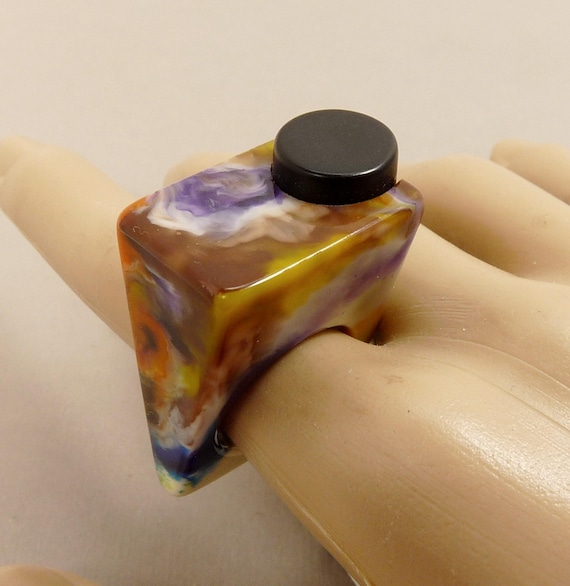 Sobral Geometria Pollock Statement Ring With Tags - image 3