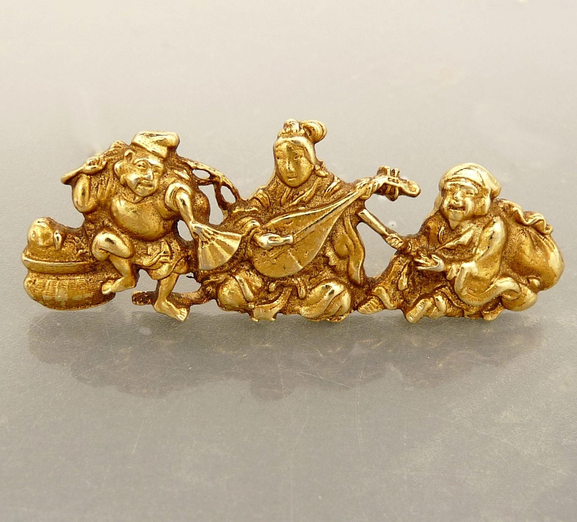 極希少】ALVA MUSEUM REPLICAS ブローチ 龍 ゴールドカラー