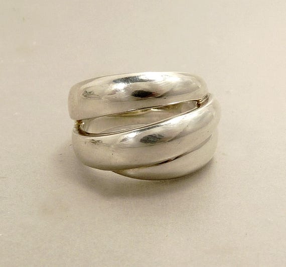 Elle Sterling 925 Wrap Ring Statement Jewelry - image 3