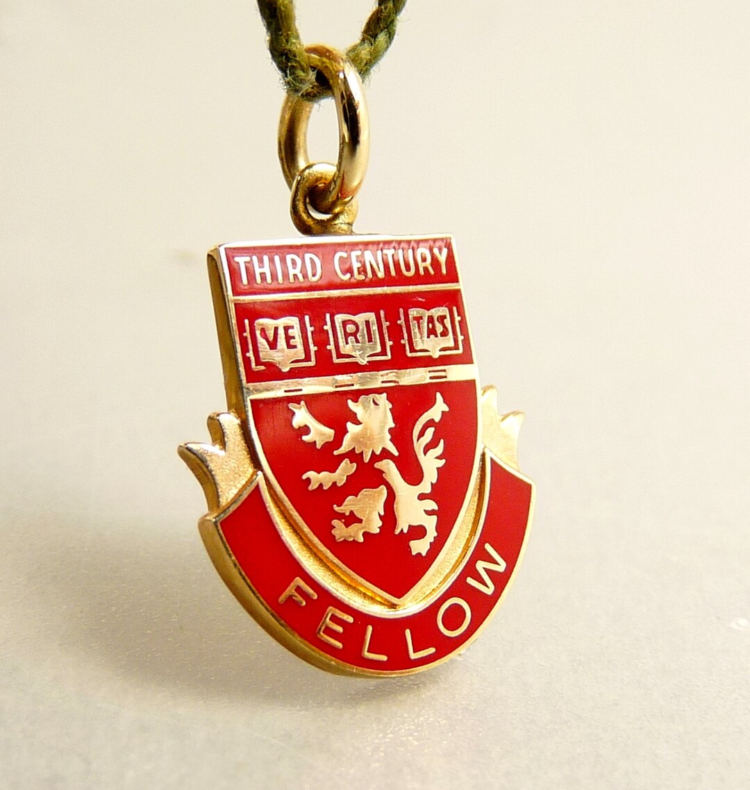 Vintage 10K Gold Harvard University Charm Third Fellow VE RI Etsy