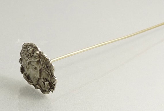 Antique Art Nouveau Sterling Hat Pin - image 3