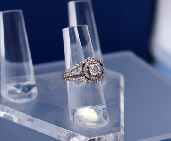 Vintage Diamond Ring, Vintage Diamond Wedding Rin… - image 8