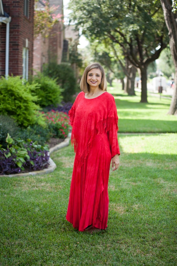 Gorgeous Vibrant Red Patio Fiesta Dress Size M, R… - image 1