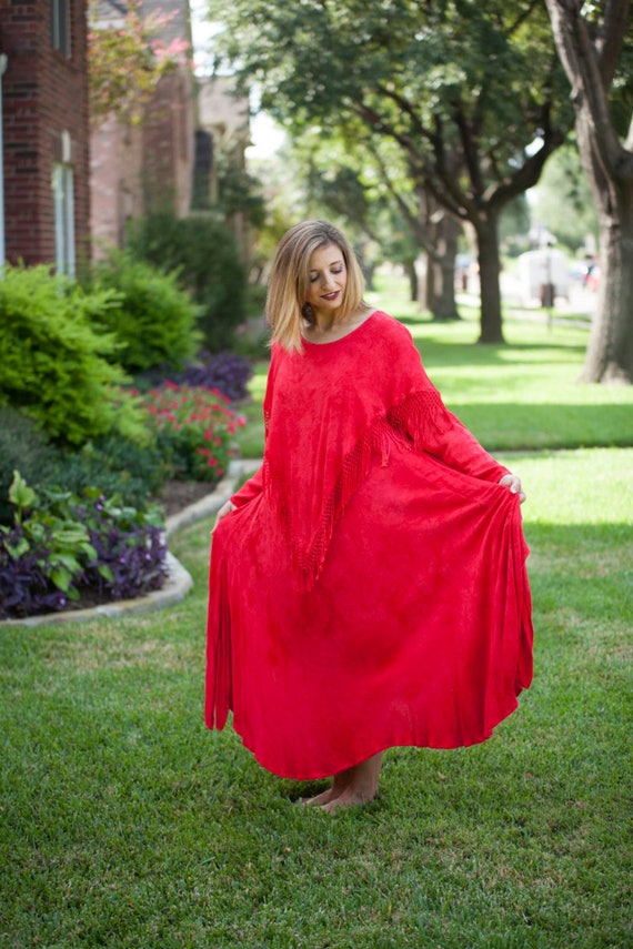 Gorgeous Vibrant Red Patio Fiesta Dress Size M, R… - image 2