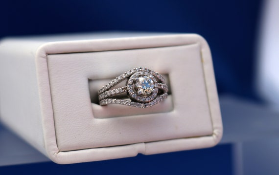 Vintage Diamond Ring, Vintage Diamond Wedding Rin… - image 5