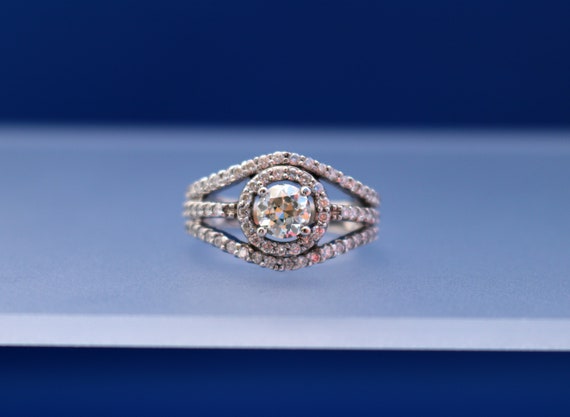 Vintage Diamond Ring, Vintage Diamond Wedding Rin… - image 4
