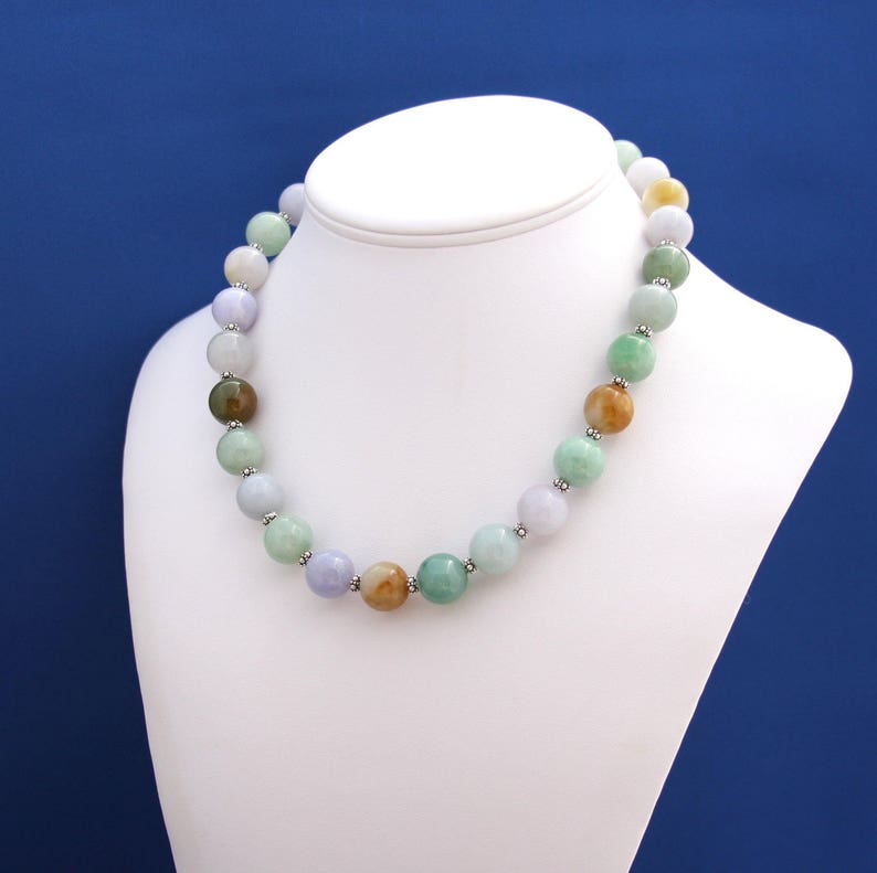 Jade Necklace Natural Burmese Jadeite Jade Necklace 12th