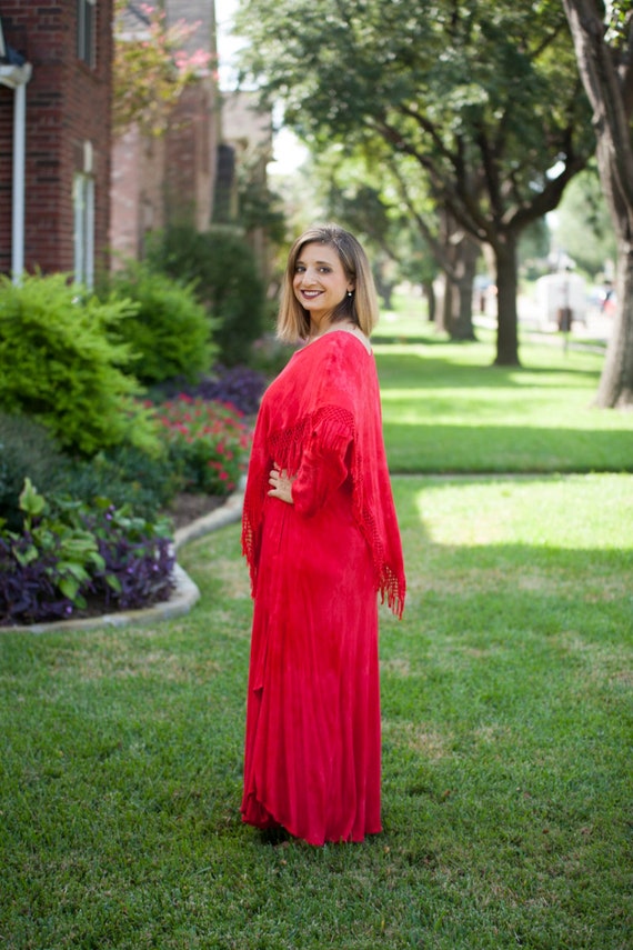 Gorgeous Vibrant Red Patio Fiesta Dress Size M, R… - image 5