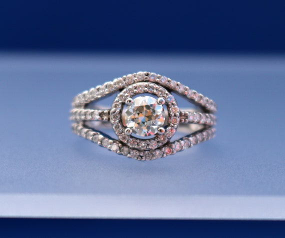 Vintage Diamond Ring, Vintage Diamond Wedding Rin… - image 1