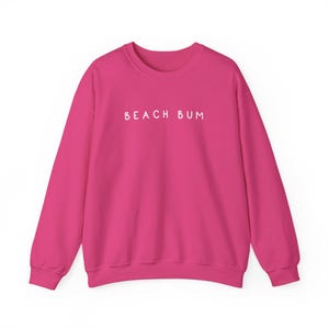 Womens Oversize Sweater, Beach Bum Ladies Trendy Minimalist Style Sweatshirt Cozy Beachwear, Cute Summer Vacation Outfit Gift Idea for Wife image 4