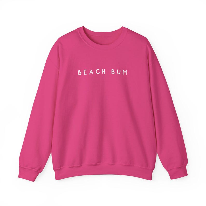 Womens Oversize Sweater, Beach Bum Ladies Trendy Minimalist Style Sweatshirt Cozy Beachwear, Cute Summer Vacation Outfit Gift Idea for Wife image 4