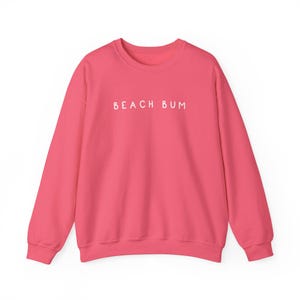 Womens Oversize Sweater, Beach Bum Ladies Trendy Minimalist Style Sweatshirt Cozy Beachwear, Cute Summer Vacation Outfit Gift Idea for Wife image 3