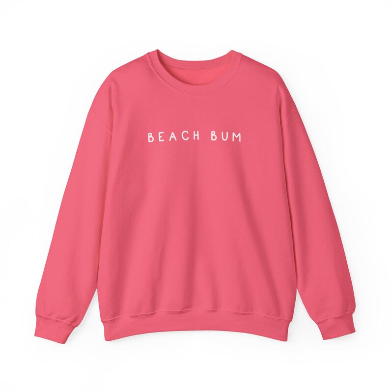 Womens Oversize Sweater, Beach Bum Ladies Trendy Minimalist Style Sweatshirt Cozy Beachwear, Cute Summer Vacation Outfit Gift Idea for Wife image 3
