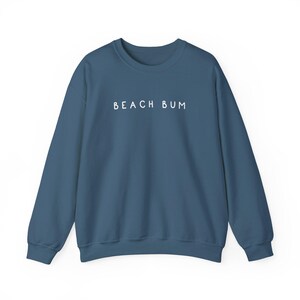Womens Oversize Sweater, Beach Bum Ladies Trendy Minimalist Style Sweatshirt Cozy Beachwear, Cute Summer Vacation Outfit Gift Idea for Wife image 8