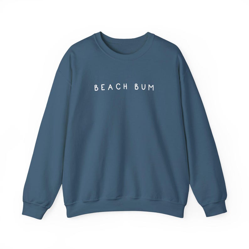 Womens Oversize Sweater, Beach Bum Ladies Trendy Minimalist Style Sweatshirt Cozy Beachwear, Cute Summer Vacation Outfit Gift Idea for Wife image 8