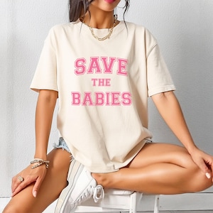 Pro Life Christian Womens T Shirt, Save the Babies Shirt, Chose Life Tee, Trendy Faith Based Womens Clothing, College Pro Life Outfit