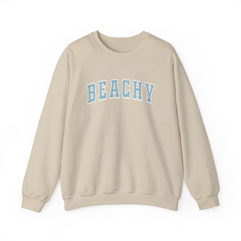 Maglione da vacanza da donna, felpa girocollo in stile preppy da spiaggia, abbigliamento casual da spiaggia per le donne per le vibrazioni estive, regalo minimalista alla moda immagine 4