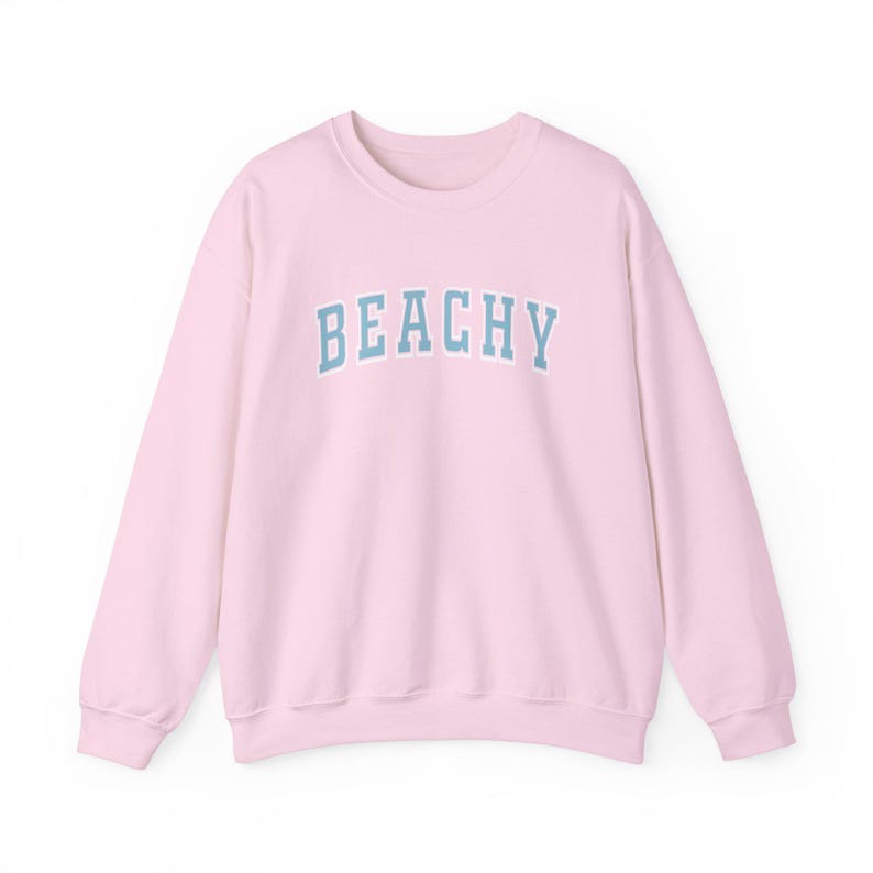 Maglione da vacanza da donna, felpa girocollo in stile preppy da spiaggia, abbigliamento casual da spiaggia per le donne per le vibrazioni estive, regalo minimalista alla moda immagine 8