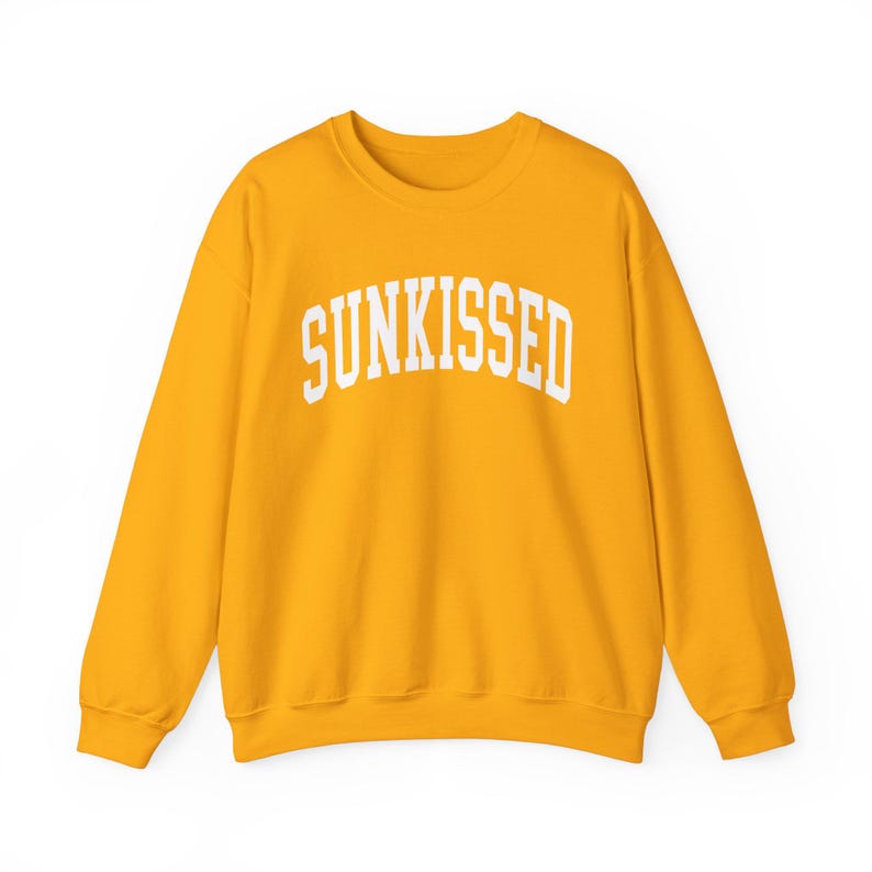 Womens Vacation Beach Apparel, Sunkissed Preppy College Lettering Crewneck Sweatshirt, Ladies Ocean Pullover, Summer Clothing, Gift for Her image 5