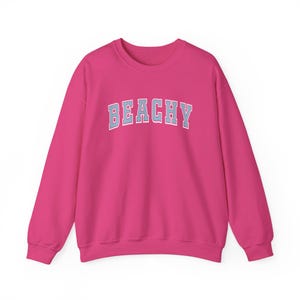 Maglione da vacanza da donna, felpa girocollo in stile preppy da spiaggia, abbigliamento casual da spiaggia per le donne per le vibrazioni estive, regalo minimalista alla moda immagine 9