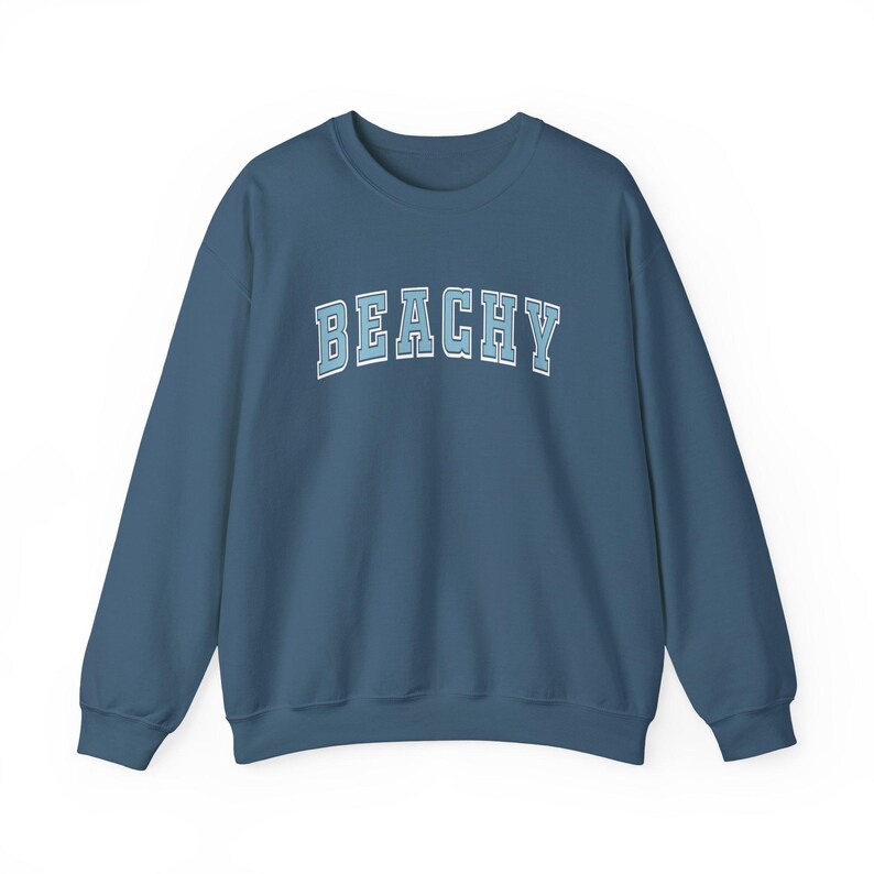 Maglione da vacanza da donna, felpa girocollo in stile preppy da spiaggia, abbigliamento casual da spiaggia per le donne per le vibrazioni estive, regalo minimalista alla moda immagine 7