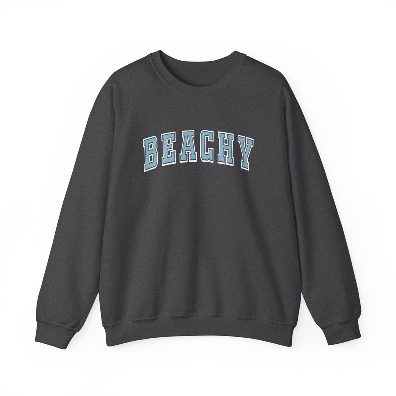 Maglione da vacanza da donna, felpa girocollo in stile preppy da spiaggia, abbigliamento casual da spiaggia per le donne per le vibrazioni estive, regalo minimalista alla moda immagine 5