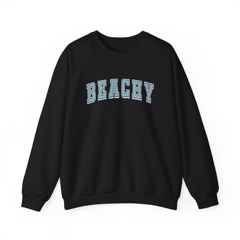 Maglione da vacanza da donna, felpa girocollo in stile preppy da spiaggia, abbigliamento casual da spiaggia per le donne per le vibrazioni estive, regalo minimalista alla moda immagine 3