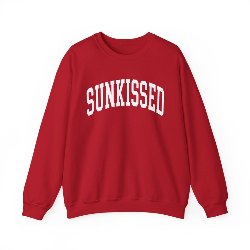 Womens Vacation Beach Apparel, Sunkissed Preppy College Lettering Crewneck Sweatshirt, Ladies Ocean Pullover, Summer Clothing, Gift for Her image 10