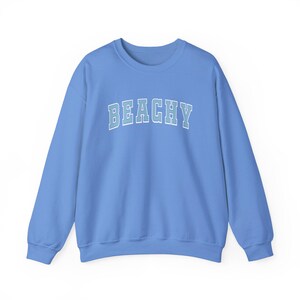 Maglione da vacanza da donna, felpa girocollo in stile preppy da spiaggia, abbigliamento casual da spiaggia per le donne per le vibrazioni estive, regalo minimalista alla moda immagine 6