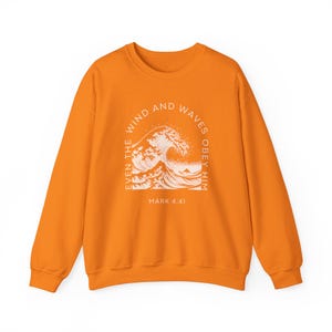 Womens Christian Sweatshirt, Trendy Nautical Faith Based Bible Sweater, Oversize Summer Christian Crewneck Vacation Gift Idea Wind and Waves image 4
