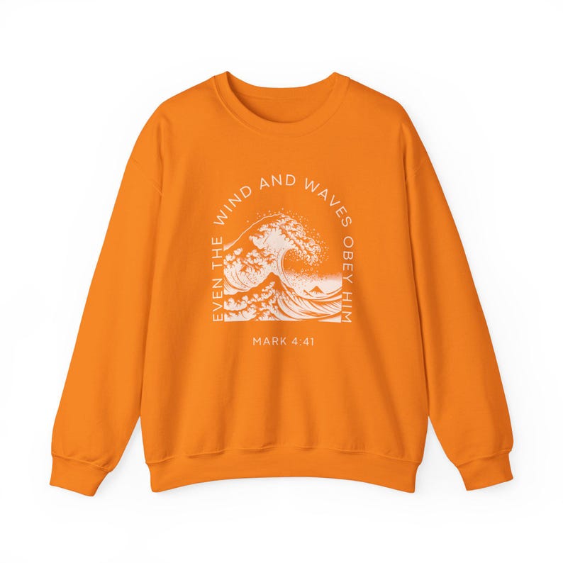Womens Christian Sweatshirt, Trendy Nautical Faith Based Bible Sweater, Oversize Summer Christian Crewneck Vacation Gift Idea Wind and Waves image 4