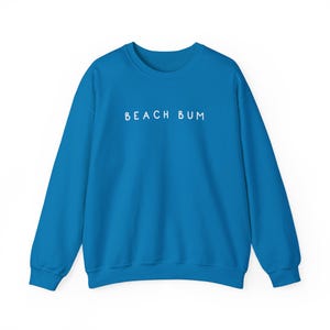 Womens Oversize Sweater, Beach Bum Ladies Trendy Minimalist Style Sweatshirt Cozy Beachwear, Cute Summer Vacation Outfit Gift Idea for Wife image 9