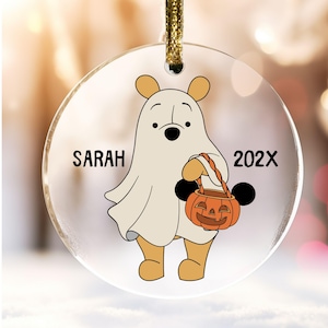 Pooh Ornament, Animal Ornament, Winnie Pooh Ornament, Christmas Pooh Ornament