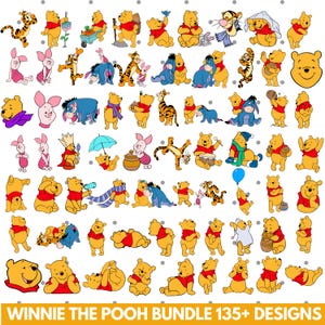 Winnie the pooh Svg Bundle, Pooh Svg, Winnie Svg, Cartoon characters Svg, T-shirt design svg,