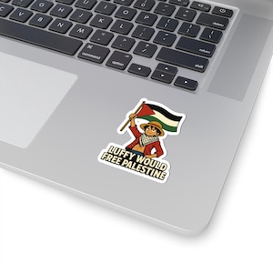 Luffy Would Free Palestine Sticker | Pro-Palestine Anime | One Piece X Palestine | Free Palestine Sticker | Luffy Sticker image 2
