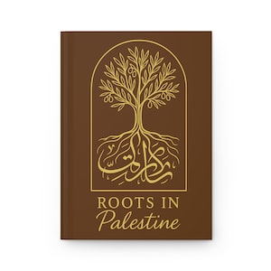 Roots in Palestine Journal | Olive Tree Design | Palestinian Heritage Notebook | Lined Pages | Gift for Writers & Artists