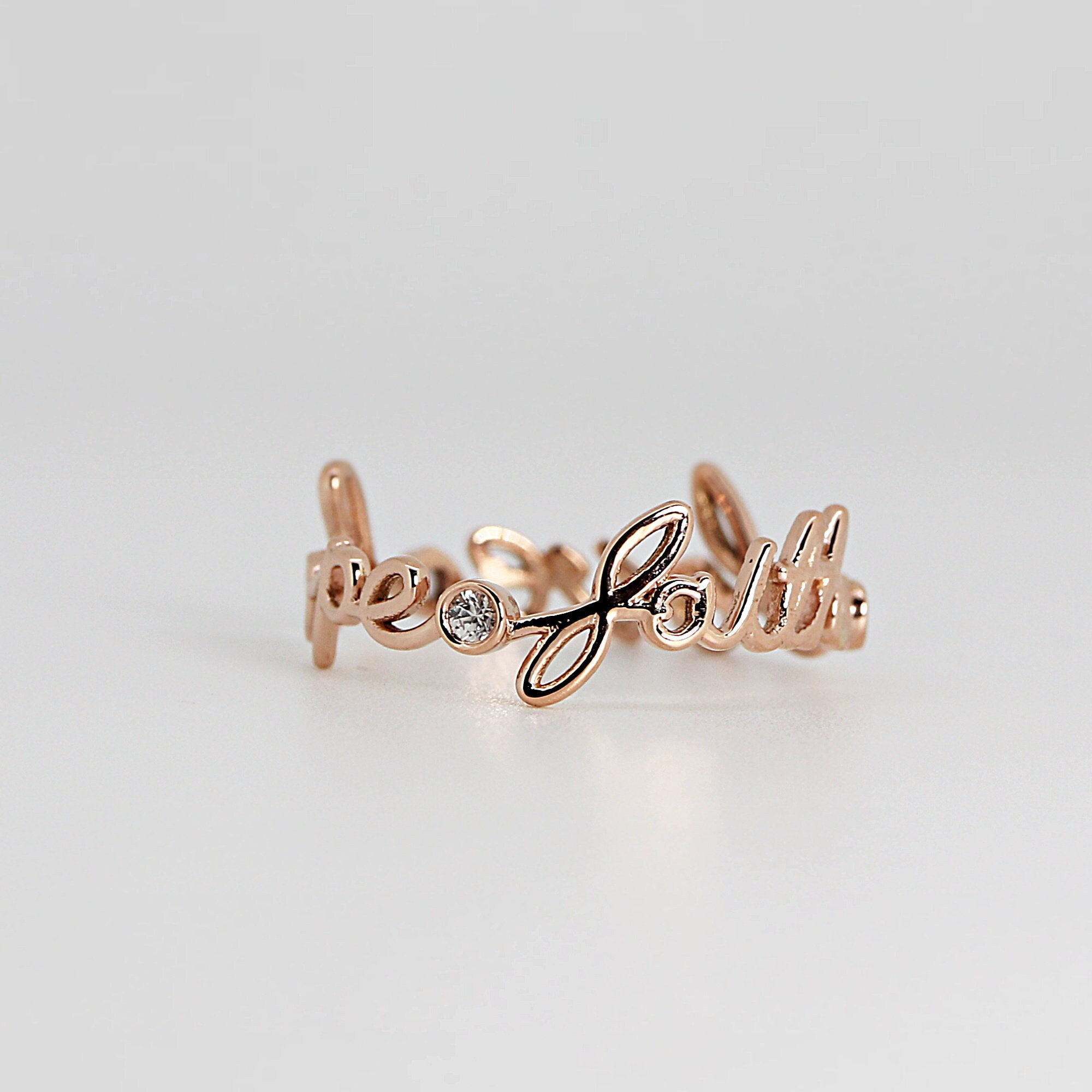 thumbnail interactive-video image 1 of Jude Jewelers 4mm Stainless Steel Love Faith Hope Mantra 1 of 9
