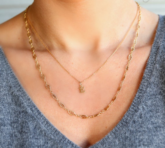 14k Yellow Gold Filled Solid Figaro Link Chain Necklace (4.2 mm, 30 inch) -  Walmart.com