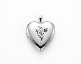 Mother's Day Gift for Mom, Heart Photo Locket Necklace Sterling Silver, Personalized Memorial Locket, Custom Picture Necklace Keepsake