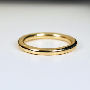 2.5 mm Dome Matte Wedding Ring 14k Gold, Thick Stacking Ring, Chunky Band for Stacks,  Wide Gold Wedding Band, Plain Solid Gold Ring