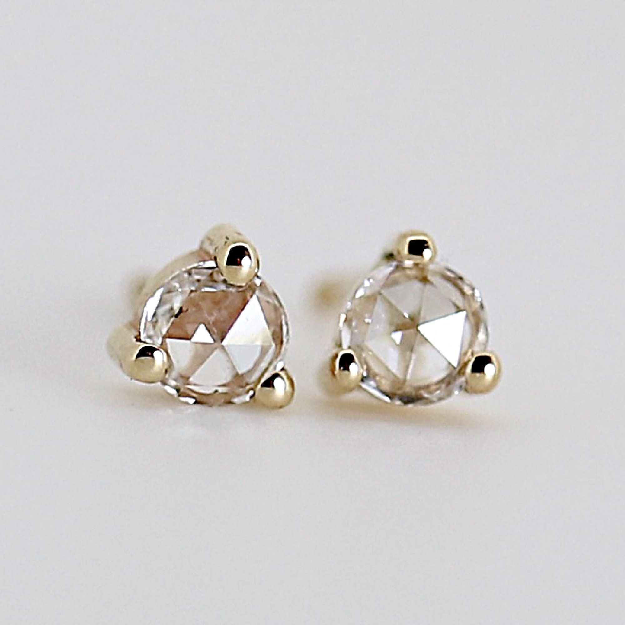 Rose Cut Diamond Earrings