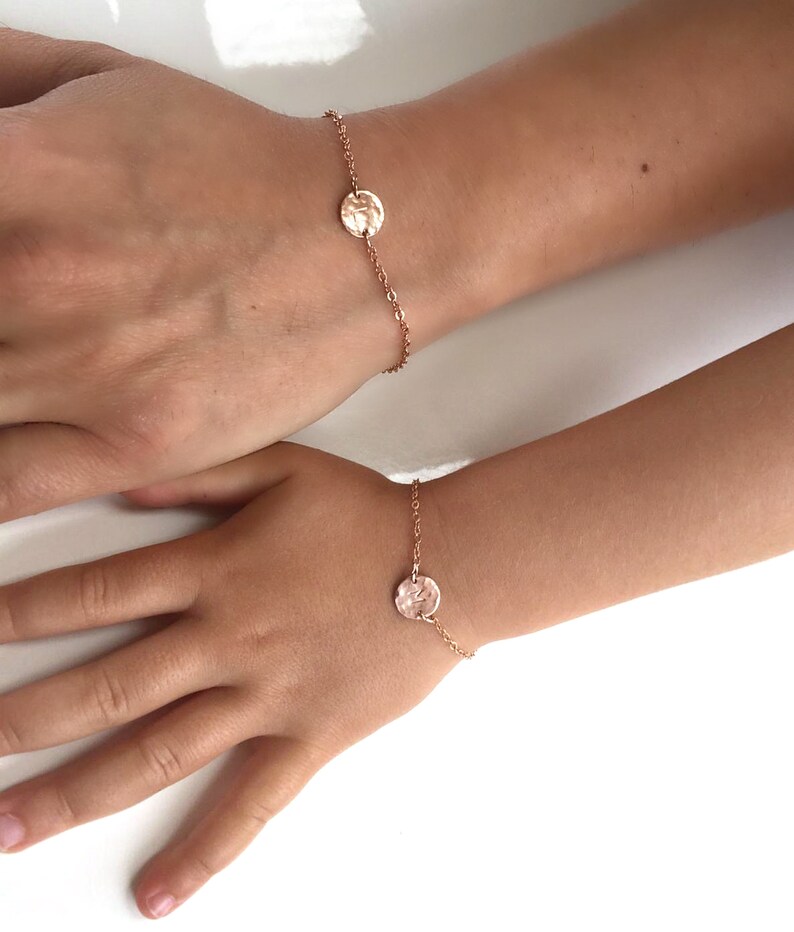 Mother Daughter Bracelet Set First Mothers Day Gift Initial Etsy