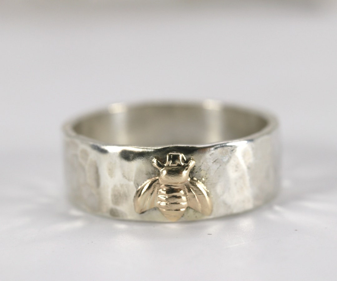 FINAL SALE - November Honey Beaded Ring, Sterling silver